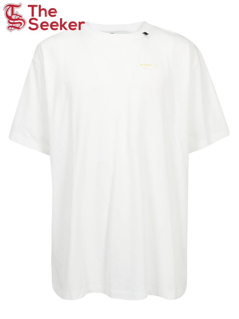 OFF-WHITE Slim Fit Acrylic Arrows S/S T-Shirt White/Yellow