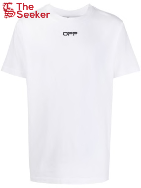 OFF-WHITE Slim Fit Airport Tape Print T-Shirt White