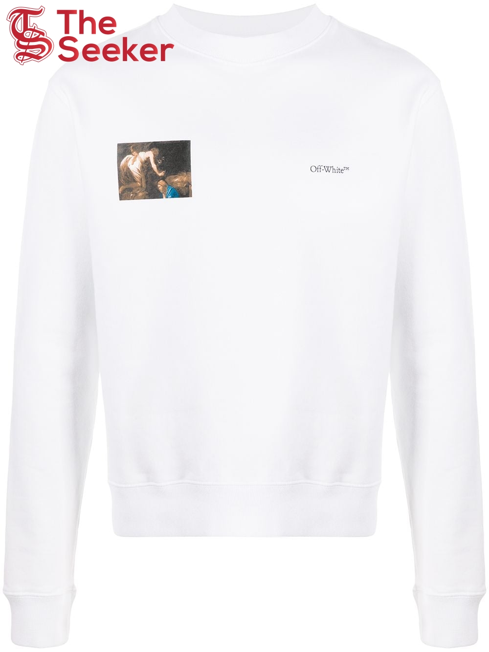 OFF-WHITE Slim Fit Caravaggio Angel Sweatshirt White/Black