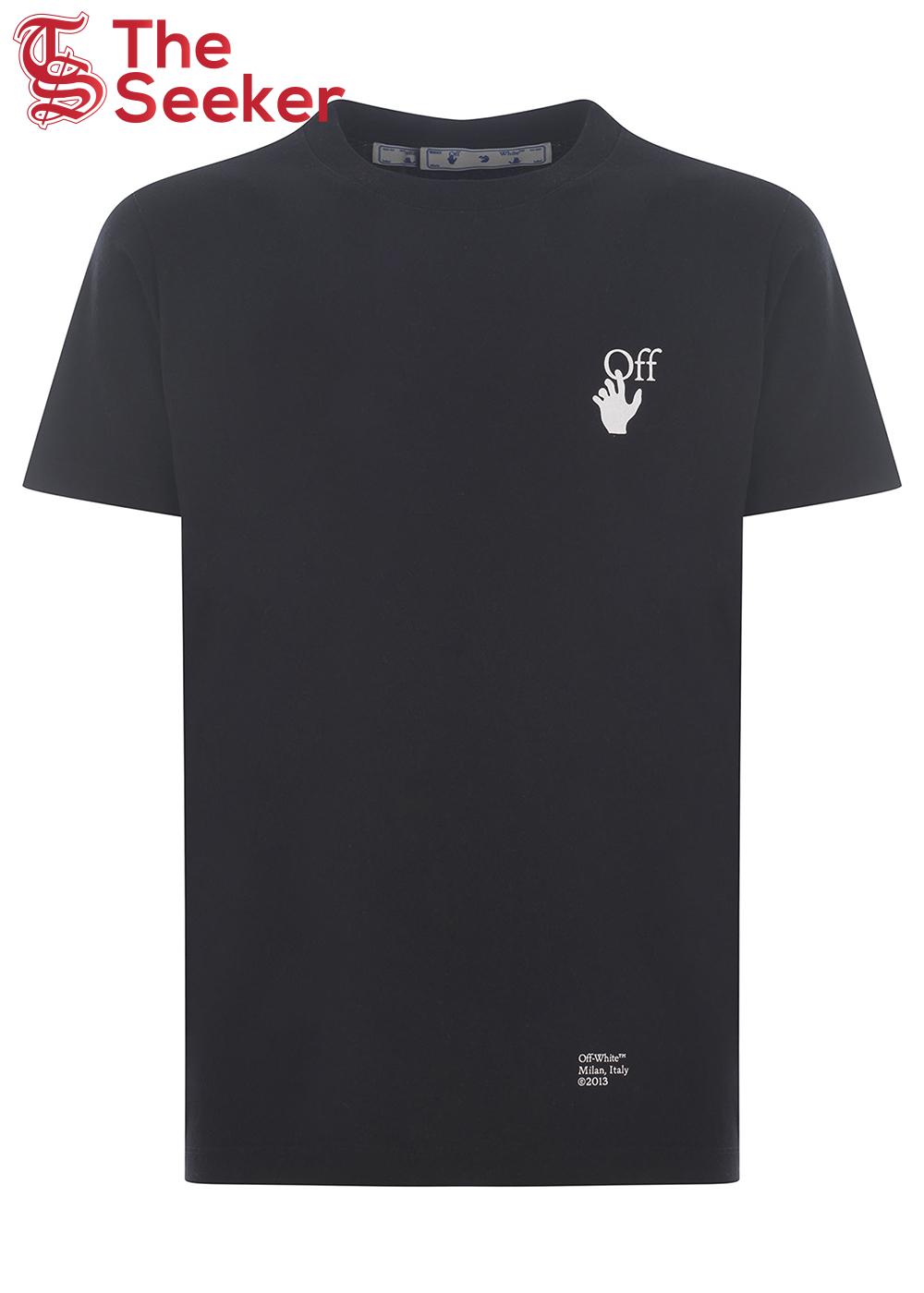 OFF-WHITE Slim Fit Caravaggio Saint Jerome Writing Arrows T-Shirt Black