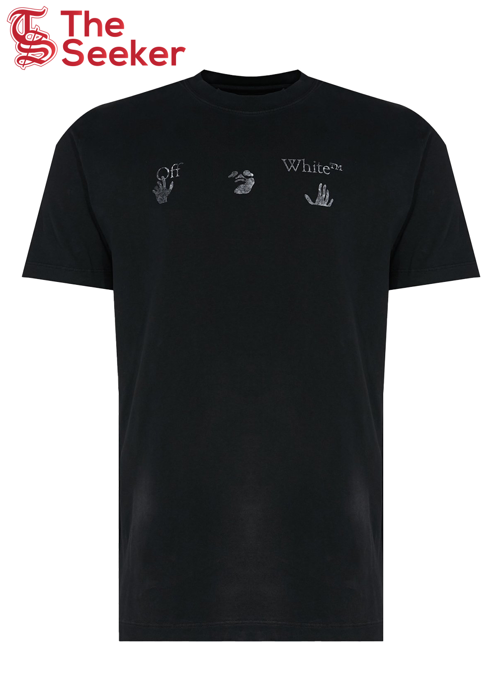 OFF-WHITE Slim Fit Drowning Logo Vintage T-Shirt Black