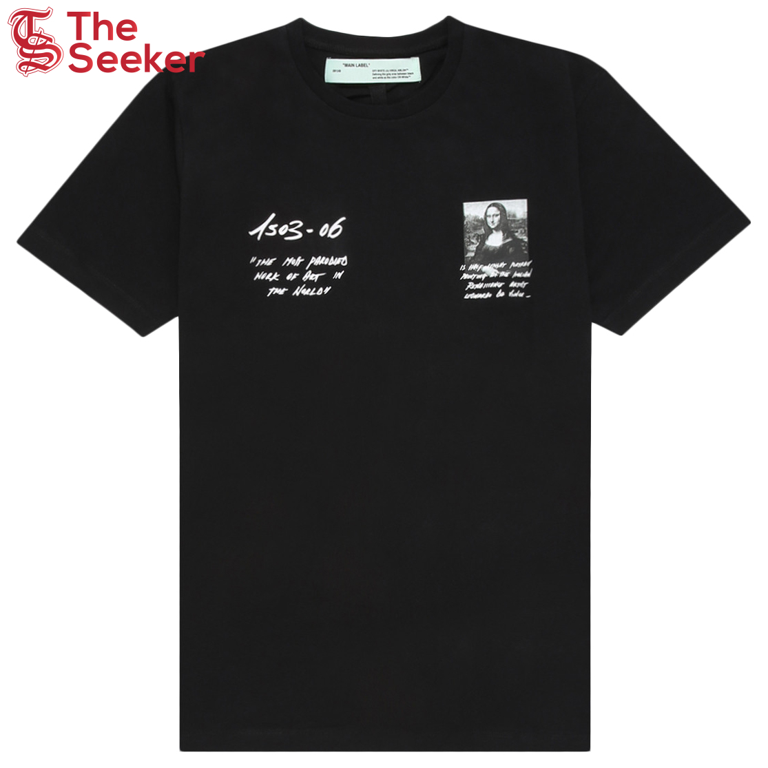 OFF-WHITE Slim Fit Monalisa Graphic Print T-Shirt Black