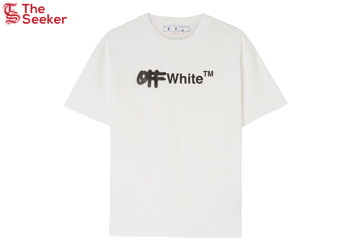 OFF-WHITE Spray Helv Casual Tee White/Black