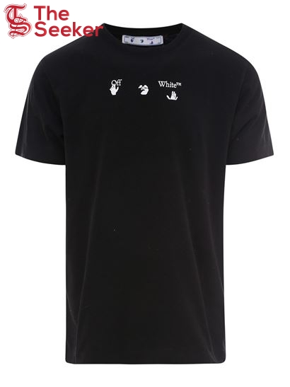 OFF-WHITE Spray Marker T-shirt Black Blue