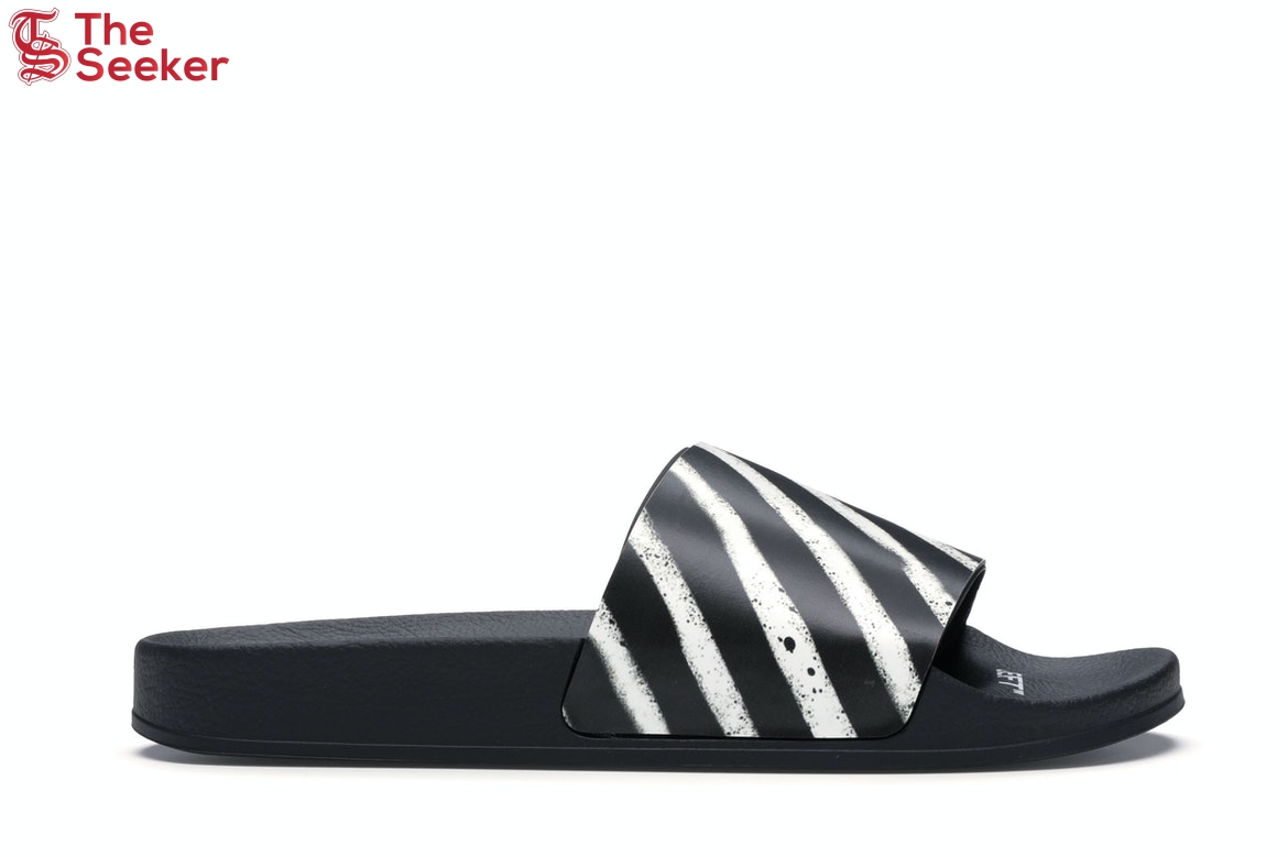 OFF-WHITE Spray Stripes Slider Black White FW19