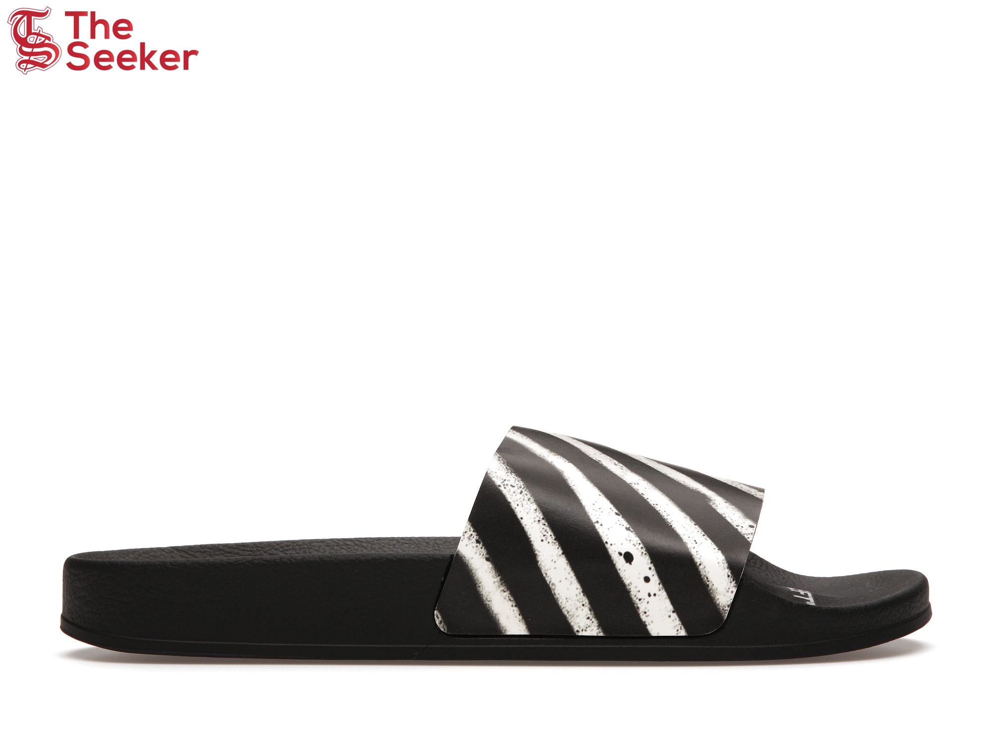 Off-White Spray Stripes Slides Black