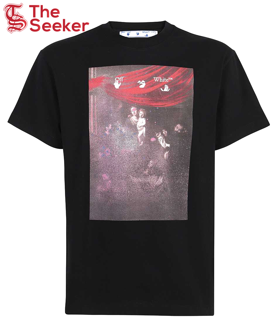 OFF-WHITE Sprayed Caravaggio S/S Over Tee Black/White