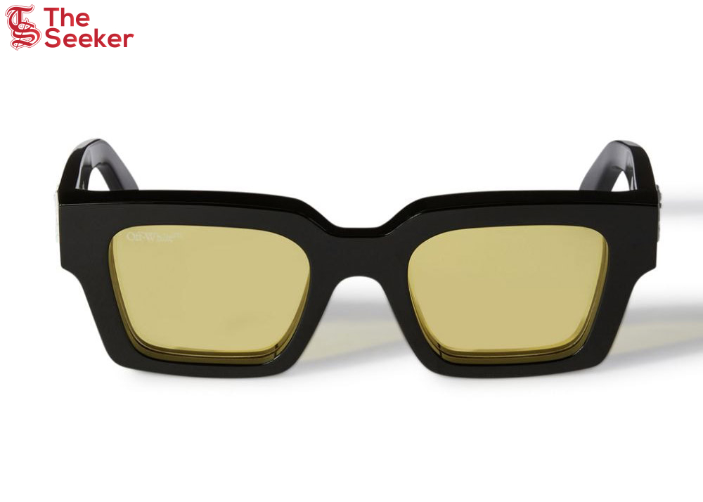 OFF-WHITE Sunglasses Virgil Rectangular Frame Black/Yellow (19321709)