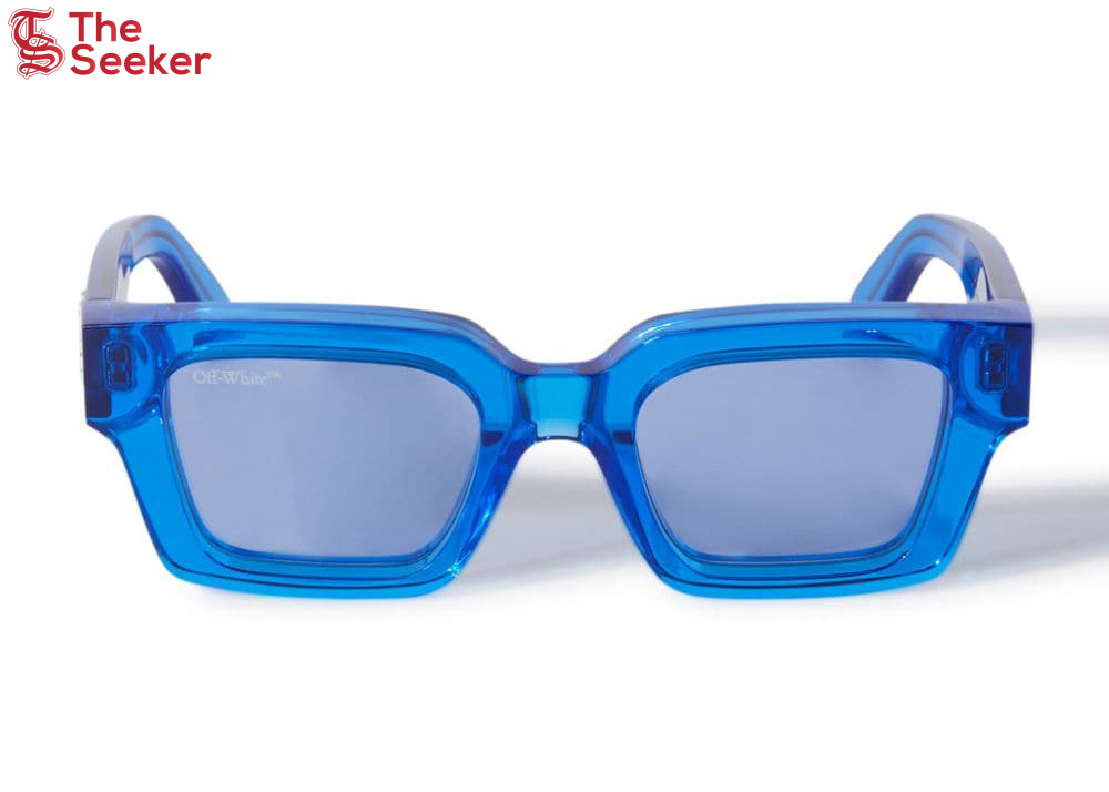 OFF-WHITE Sunglasses Virgil Rectangular Frame Transparent Blue/Blue (OERI008C99PLA0024545)
