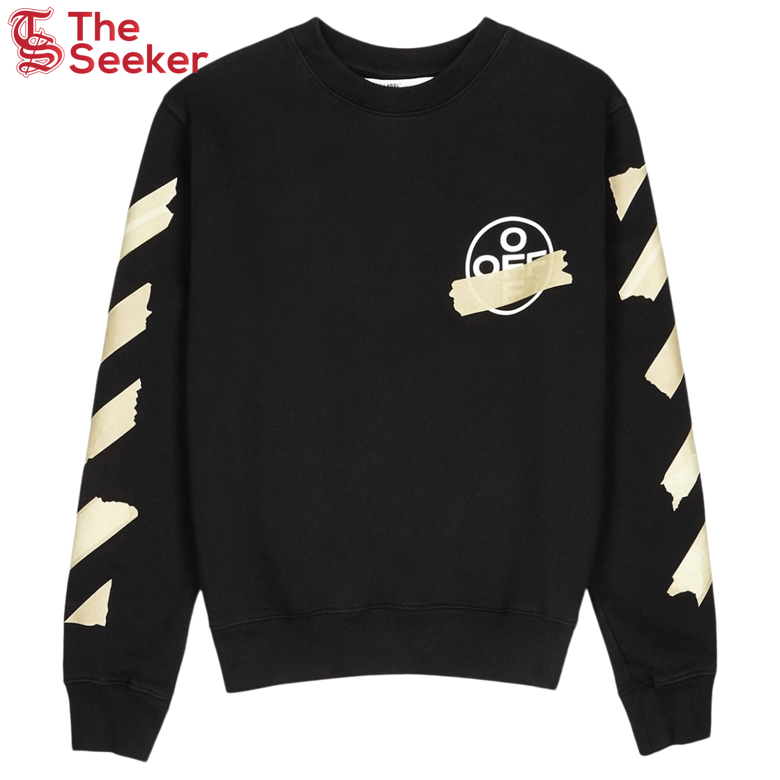 OFF-WHITE Tape Diag Arrows Sweatshirt Black/Beige