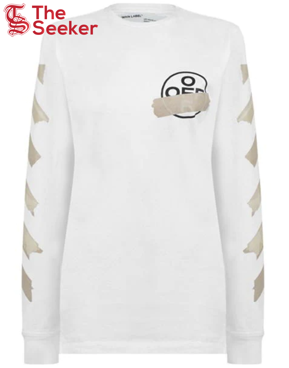 OFF-WHITE Tape Longsleeve T-Shirt White