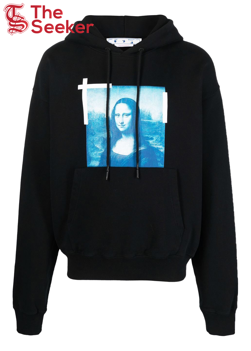 OFF-WHITE Taped Mona Lisa Over Hoodie Black/Blue/White