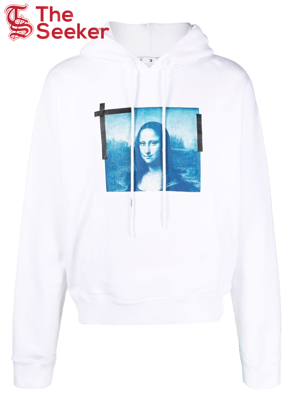 OFF-WHITE Taped Mona Lisa Over Hoodie White/Black/Blue