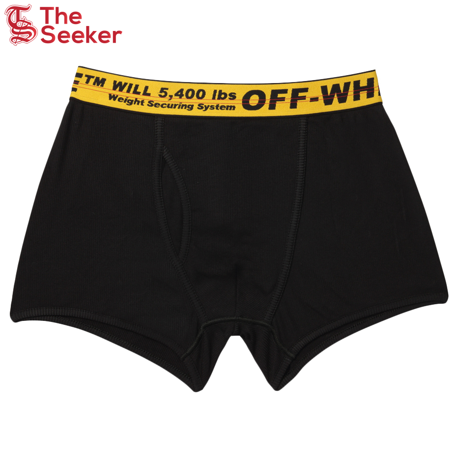 OFF-WHITE Three Pack Stretch Cotton Boxer Briefs (SS19) Black/Yellow/Black