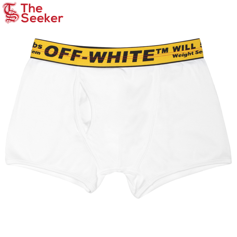 OFF-WHITE Three Pack Stretch Cotton Boxer Briefs (SS19) White/Yellow/Black