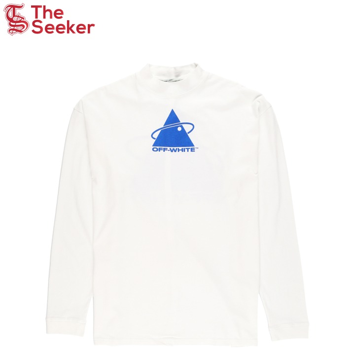 OFF-WHITE Triangle Planet Long Sleeve T-Shirt White/Blue