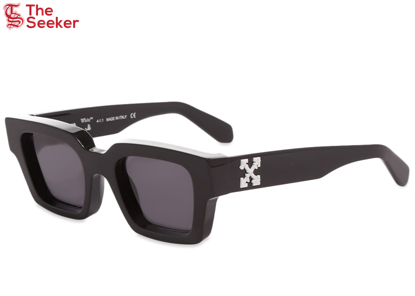 OFF-WHITE Virgil Square Frame Sunglasses Black White Grey (FW21) (OERI008Y21PLA0011007)
