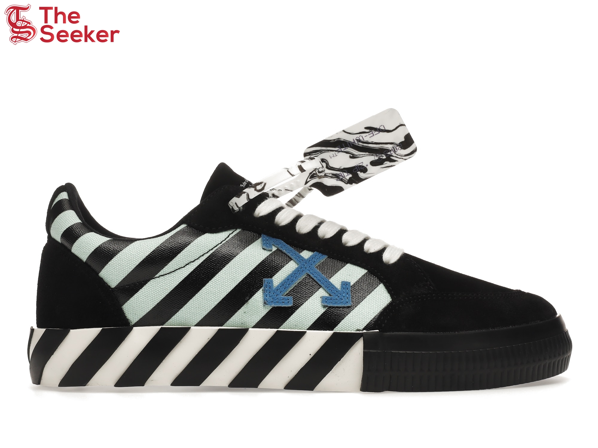 OFF-WHITE Vulc Low Black Blue Arrow