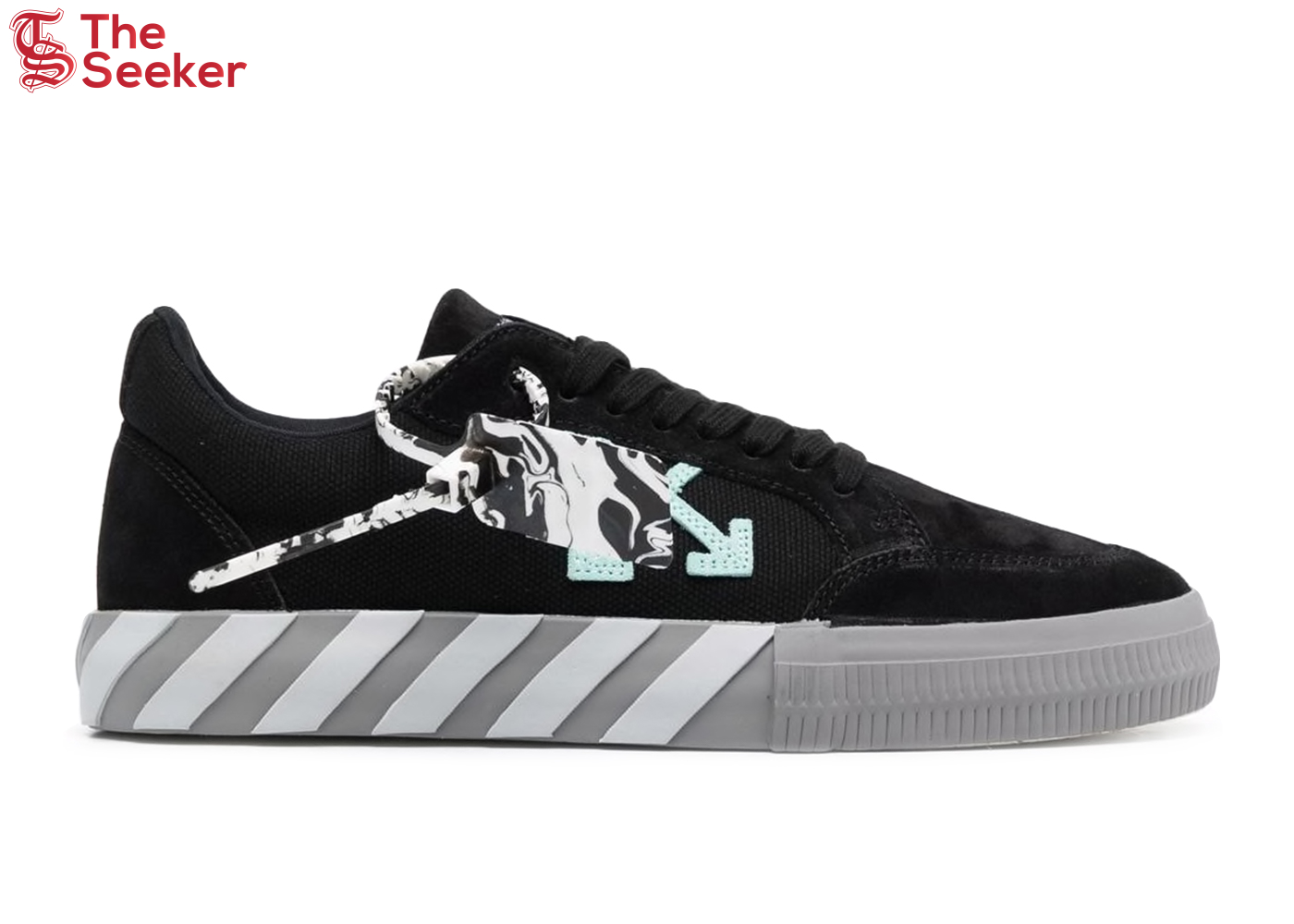 OFF-WHITE Vulc Low Black Grey Light Blue