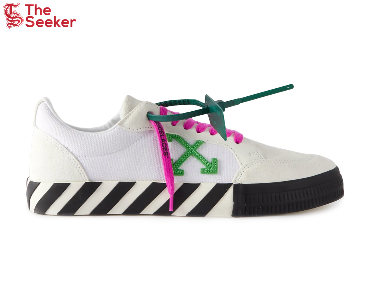 OFF-WHITE Vulc Low White Green Fucshia