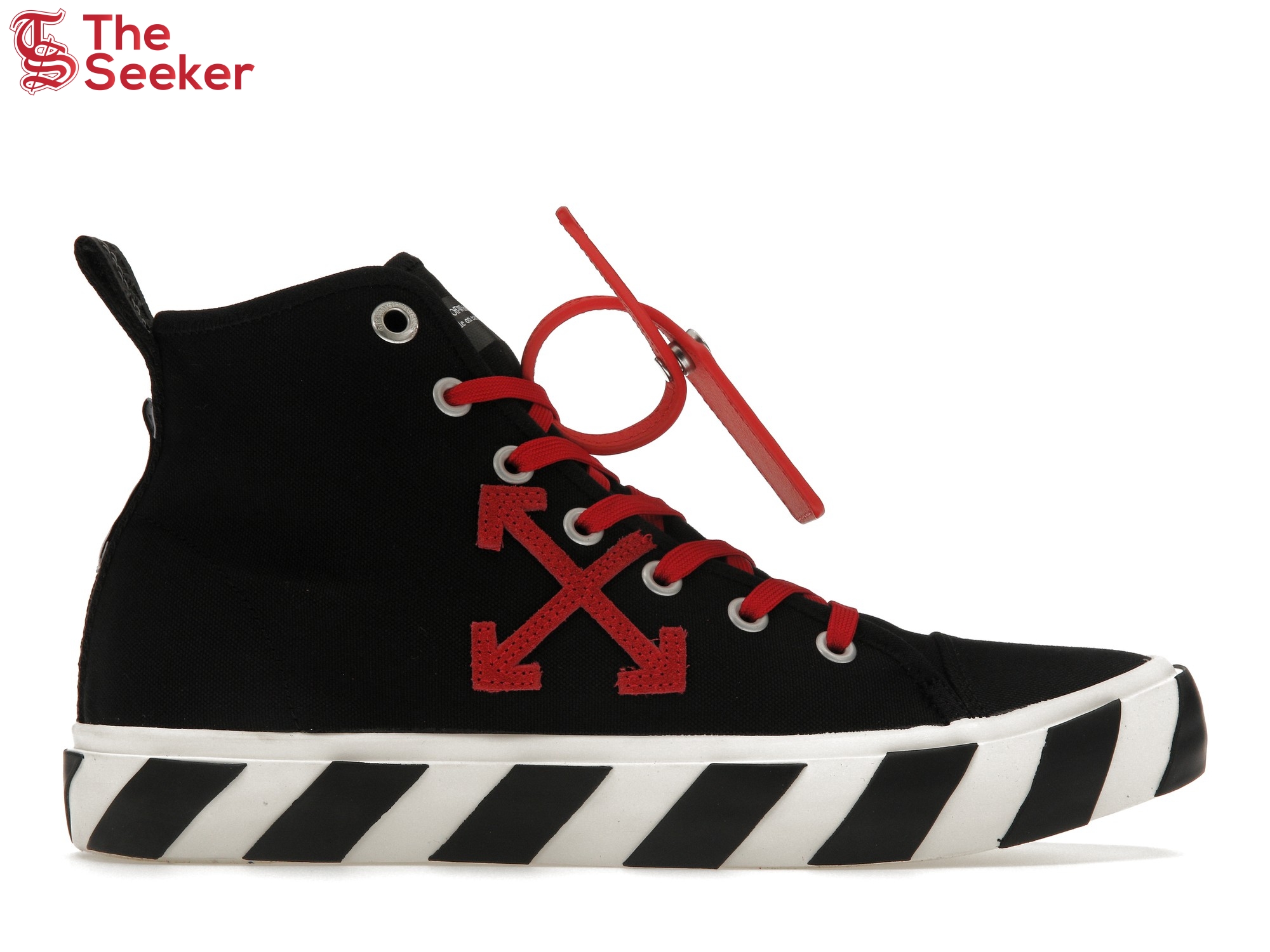 OFF-WHITE Vulcanized Hi Black Red Canvas