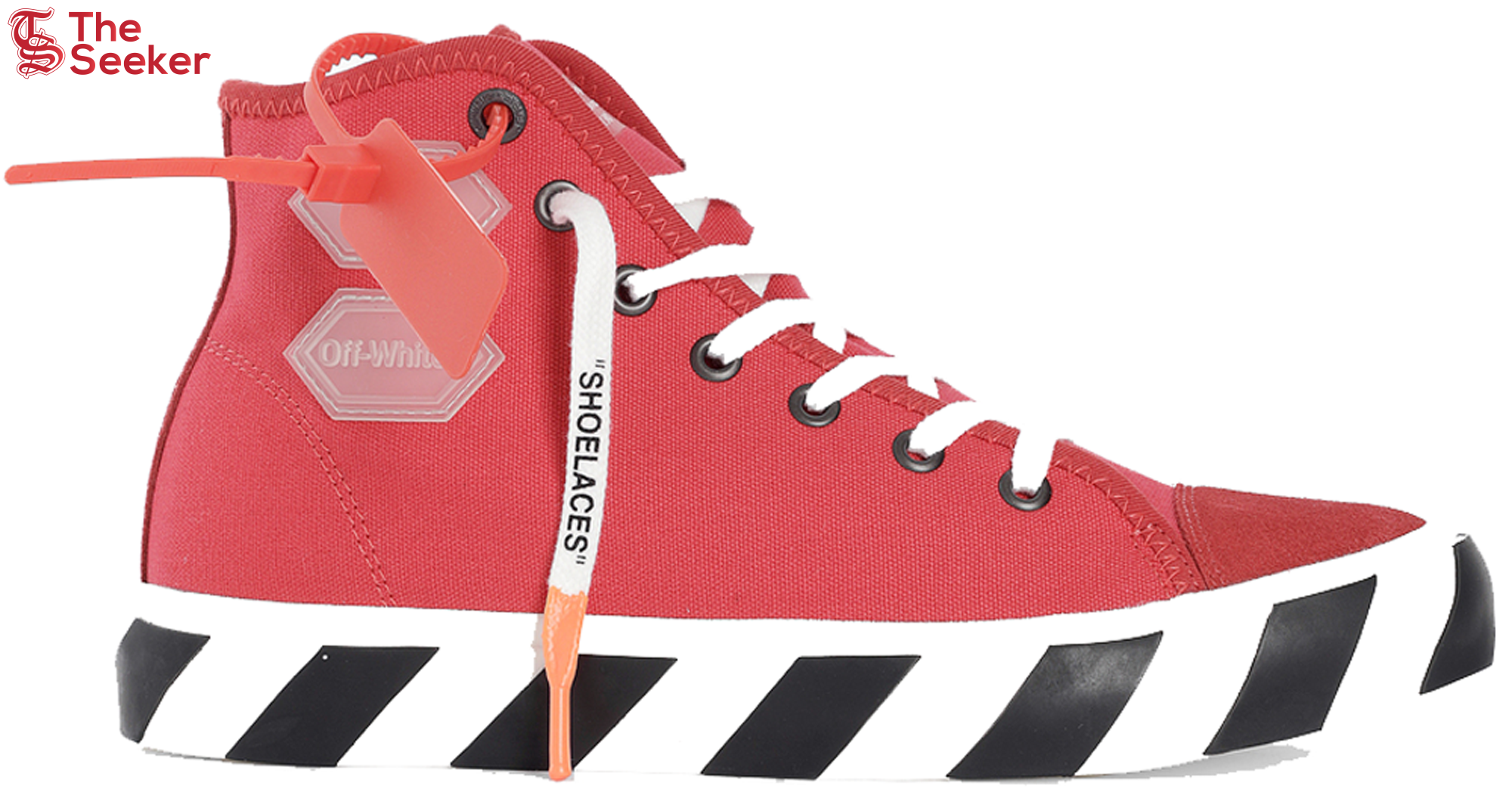 OFF-WHITE Vulcanized Hi Striped Red