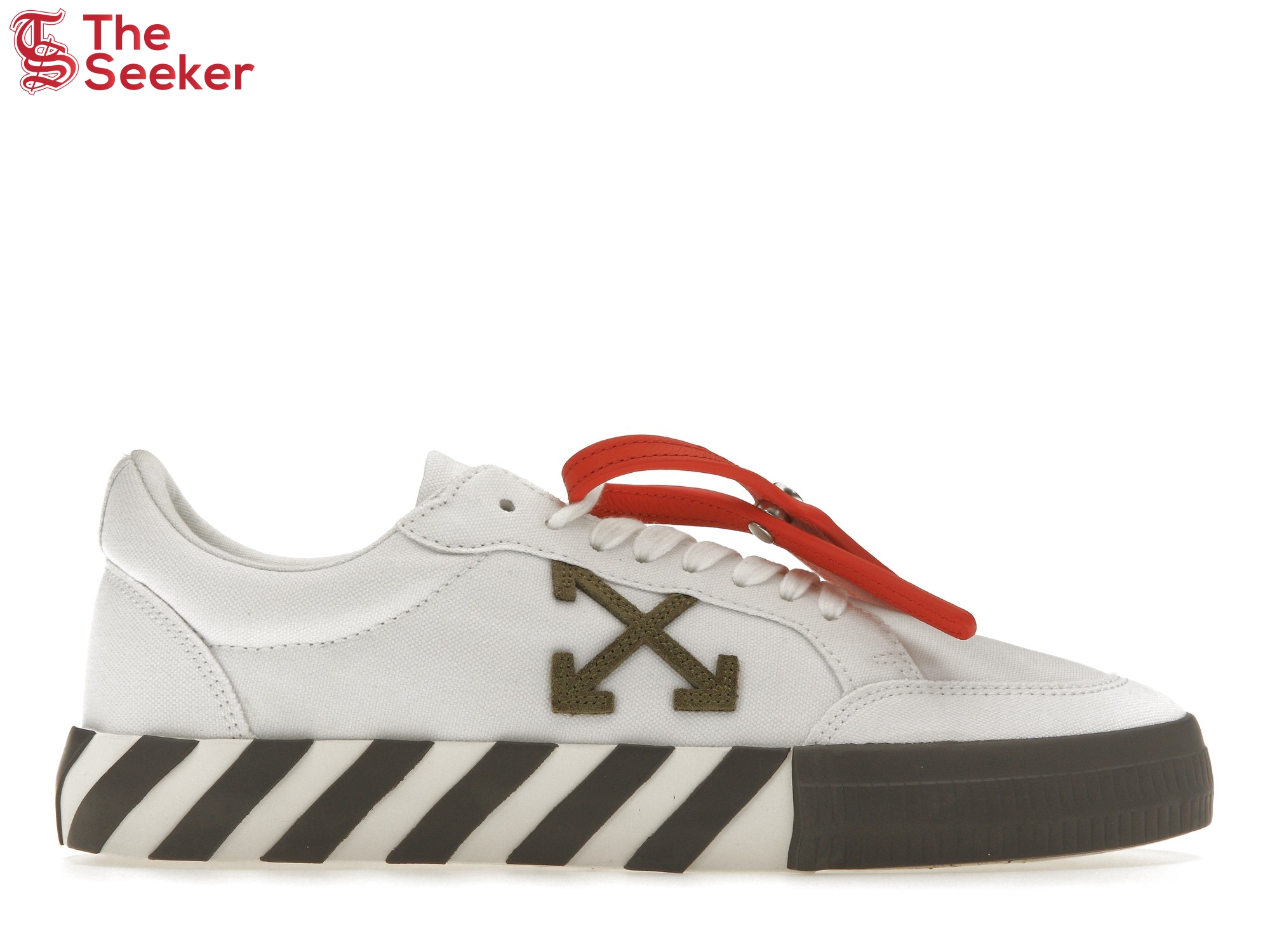 OFF-WHITE Vulcanized Low White Khaki Canvas