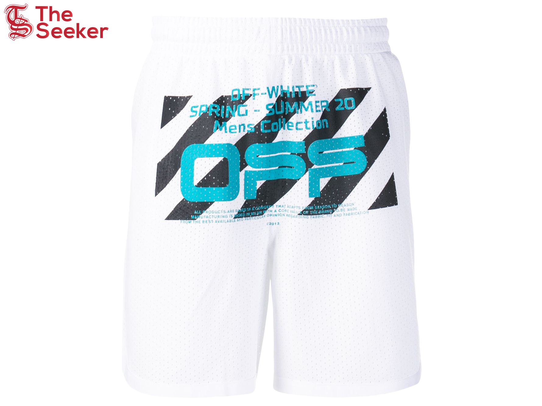 OFF-WHITE Wavy Line Mesh Shorts White/Multicolor