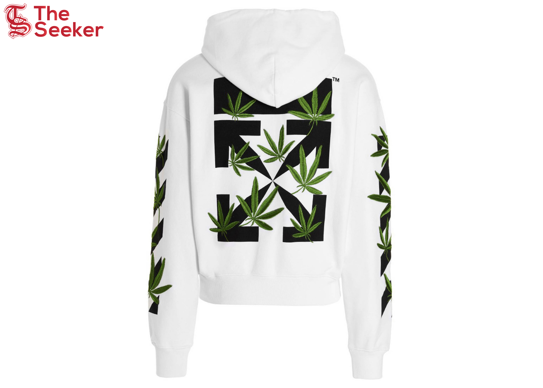 OFF-WHITE Weed Arrows Over Hoodie White