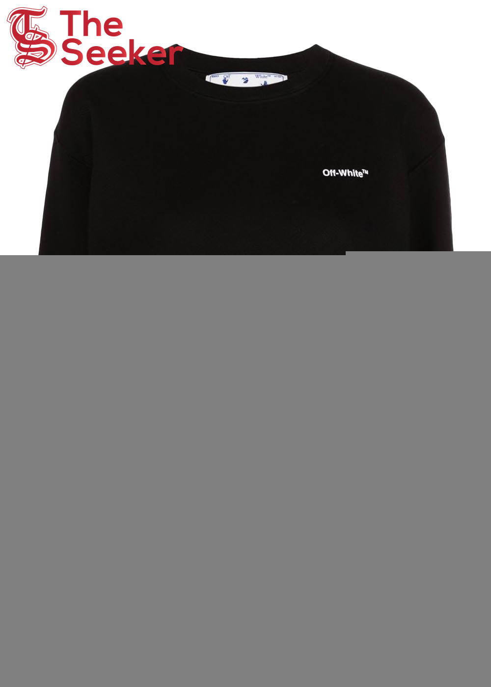 OFF-WHITE Womens Diag-Stripe Crewneck Black/White