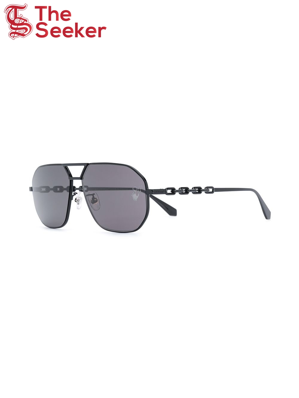 OFF-WHITE Wright Aviator Sunglasses Black/Grey (OMRI007F20MET0011000)