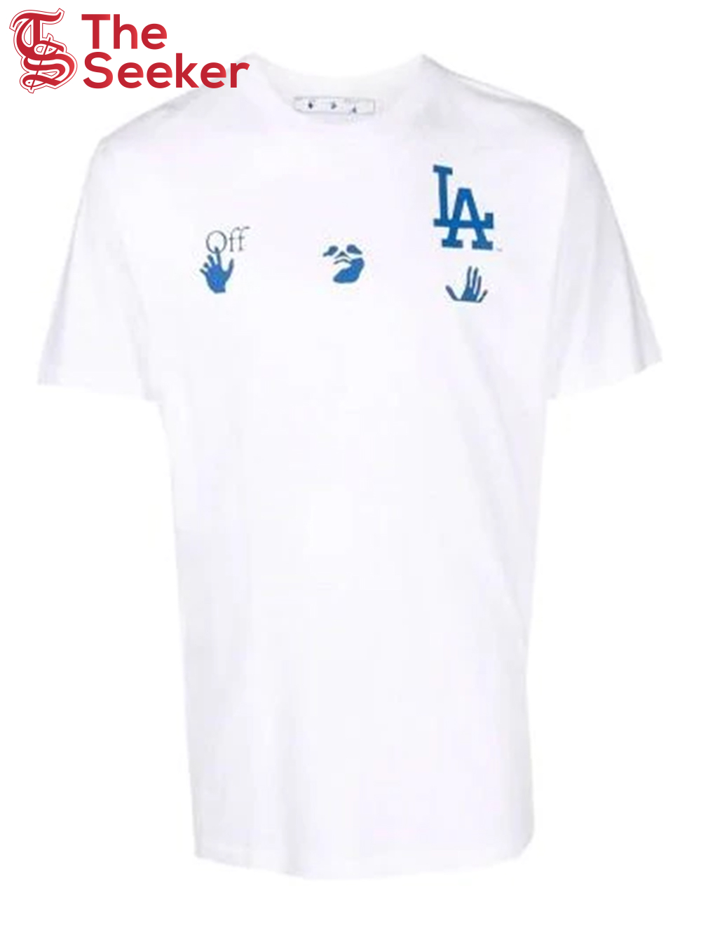 OFF-WHITE x MLB Los Angeles Dodgers T-Shirt Cream/Blue