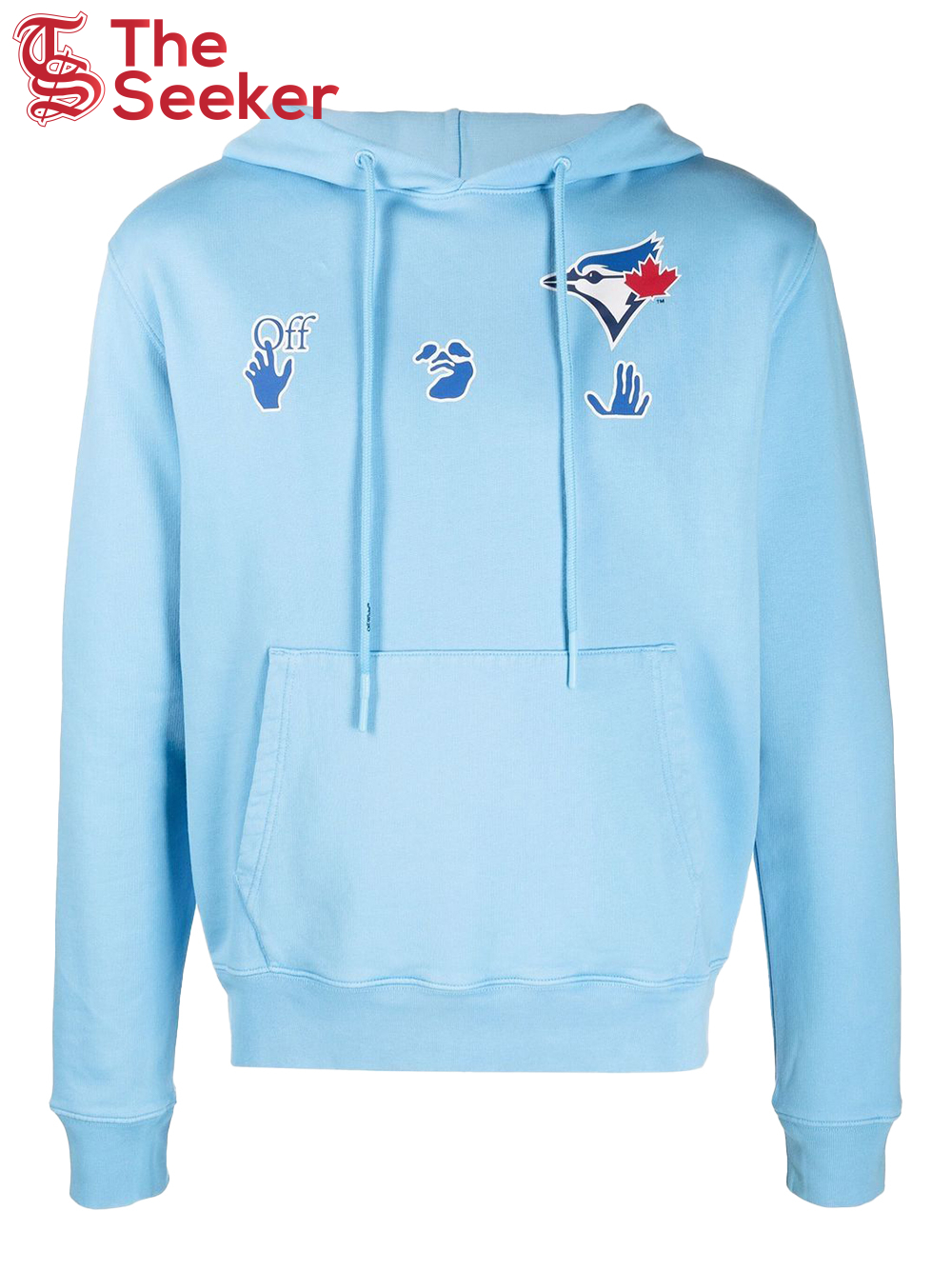 OFF-WHITE x MLB Toronto Blue Jays Hoodie Light Blue/Red