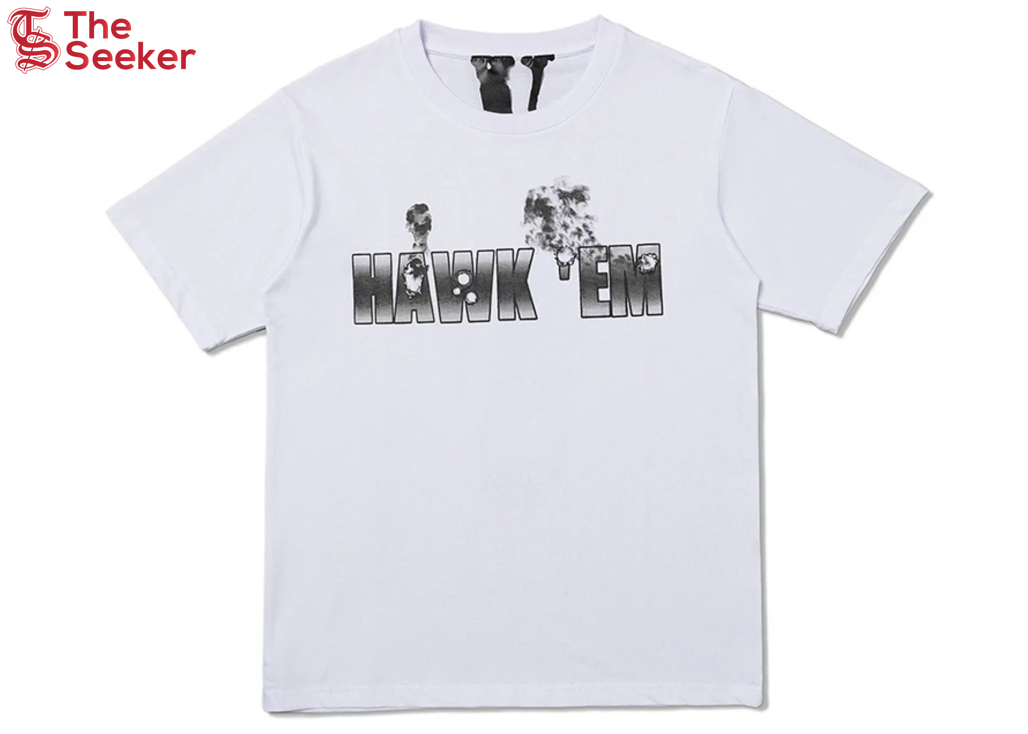 Pop Smoke x Vlone Hawk Em' T-Shirt White