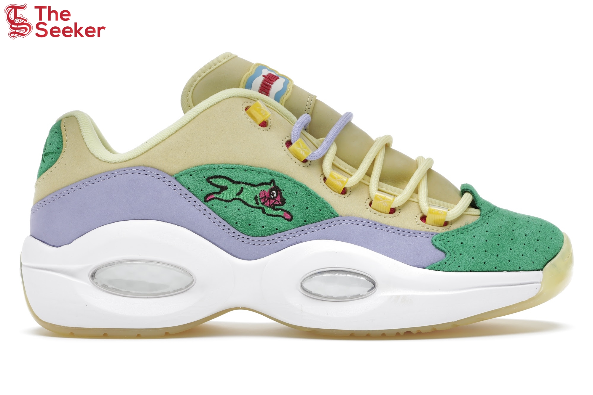 Reebok Question Low BBC Ice Cream Running Dog Yellow Green