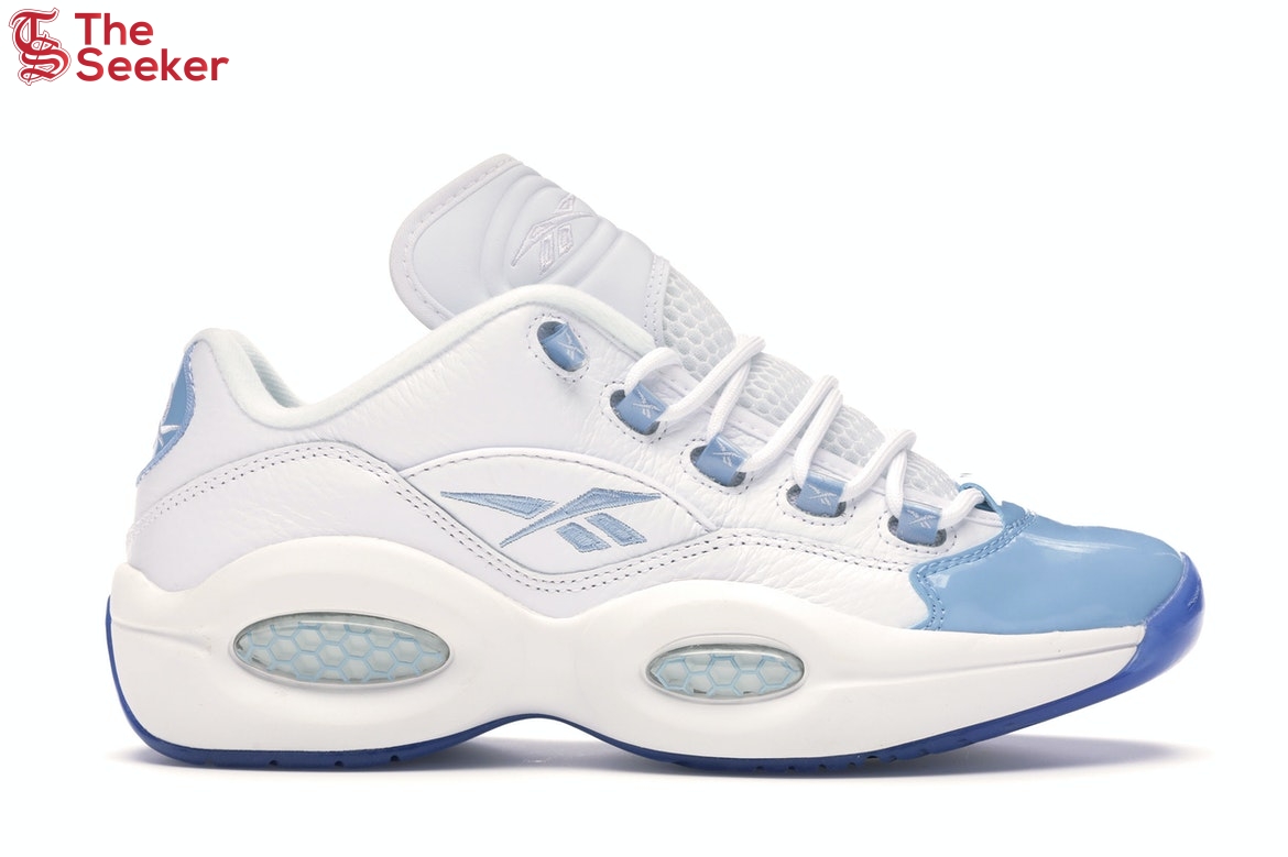 Reebok Question Low Patent Toe Carolina Blue