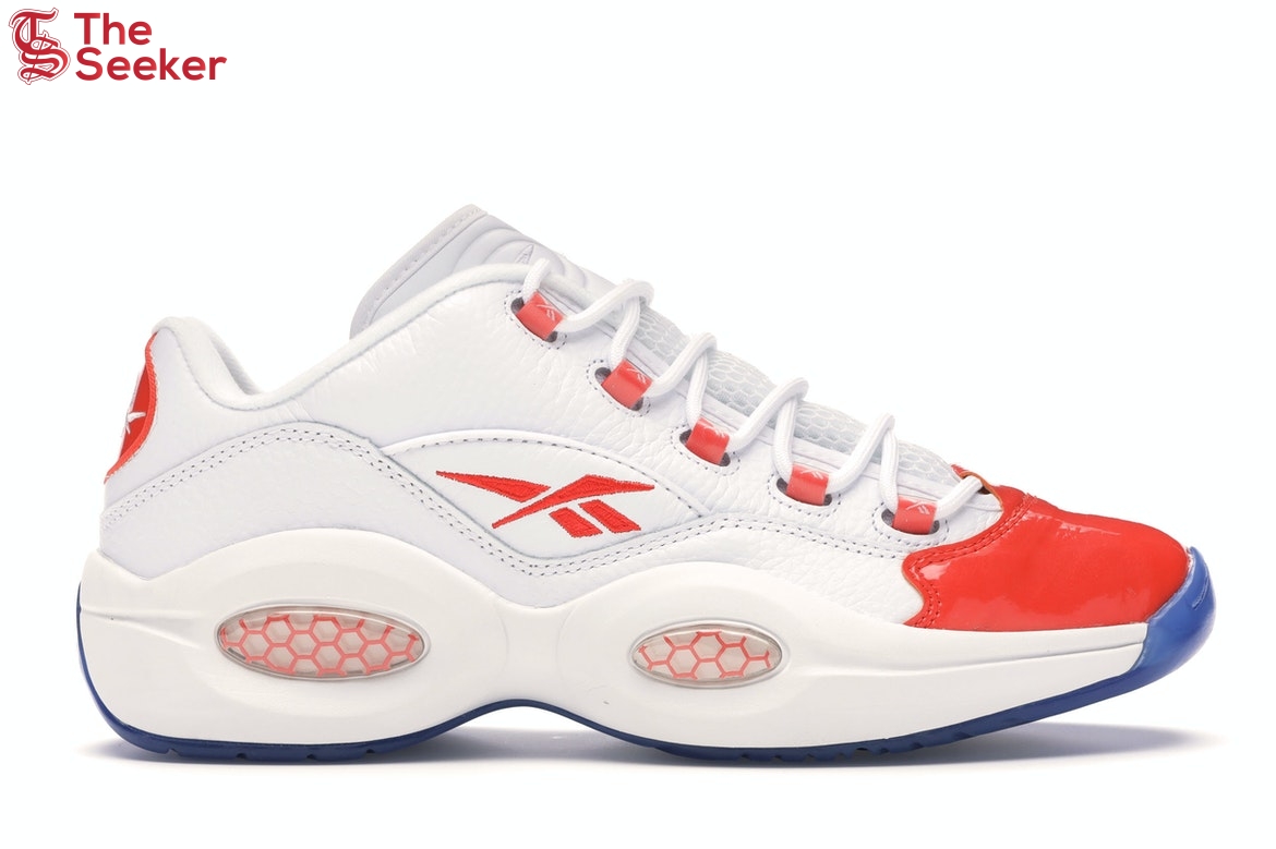 Reebok Question Low Patent Toe Orange