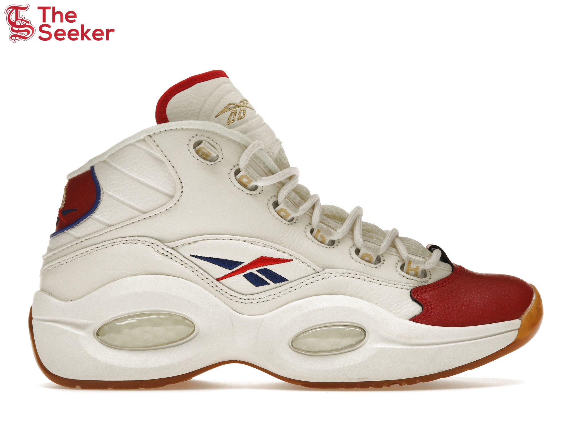 Reebok Question Mid White Red Blue