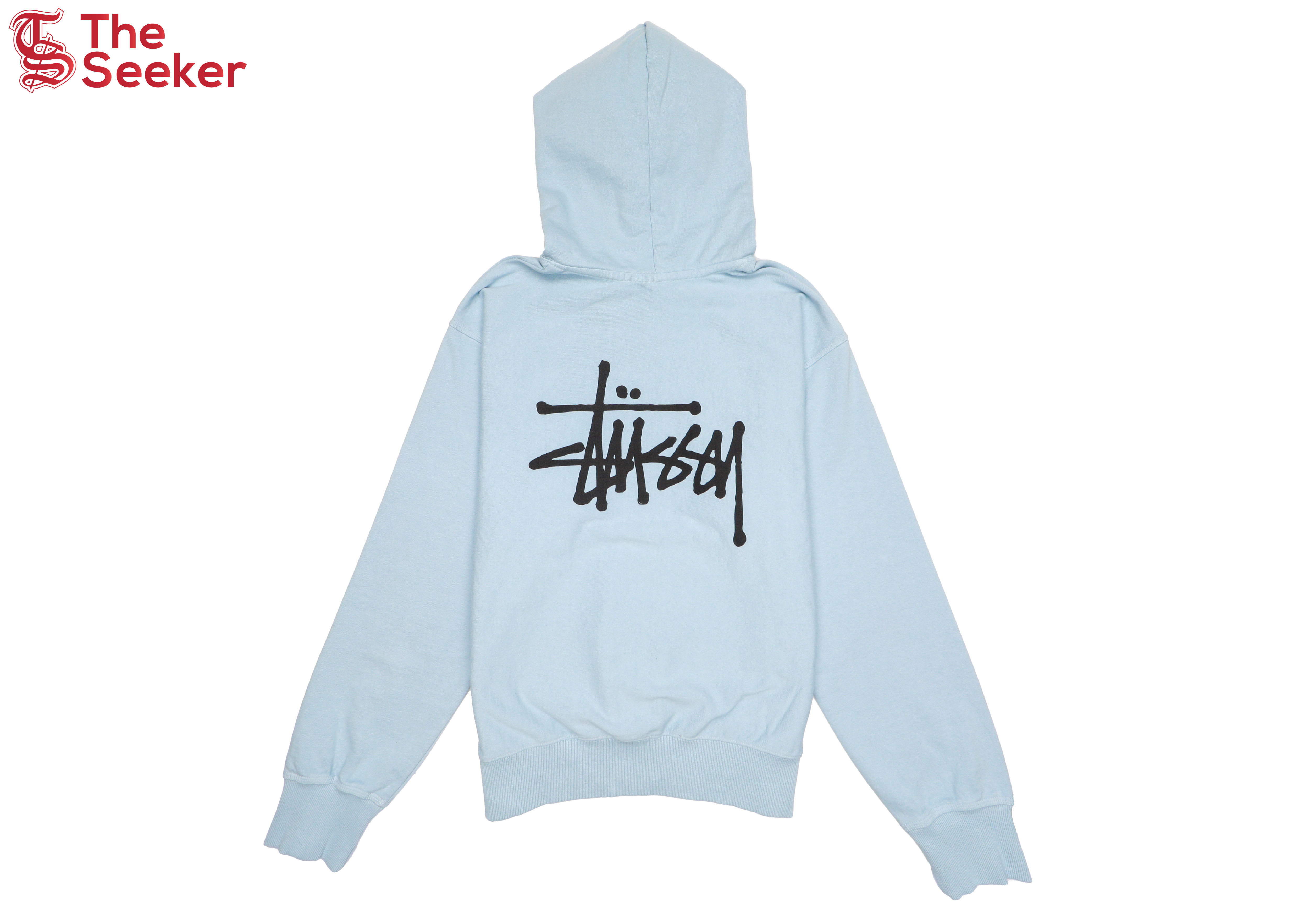 Stussy Basic Pigment Dyed Hoodie Sky Blue