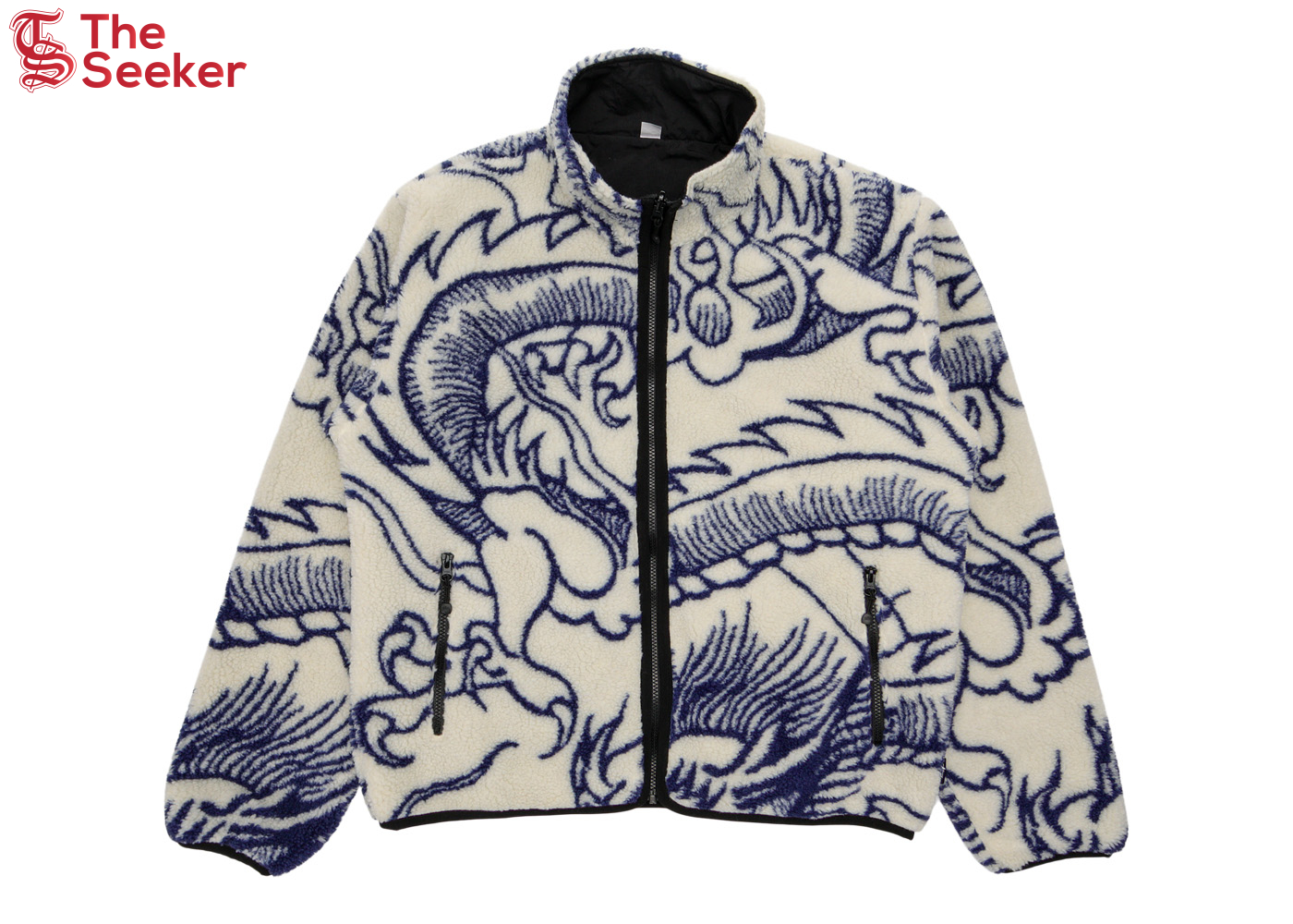 Stussy Dragon Sherpa Jacket Natural