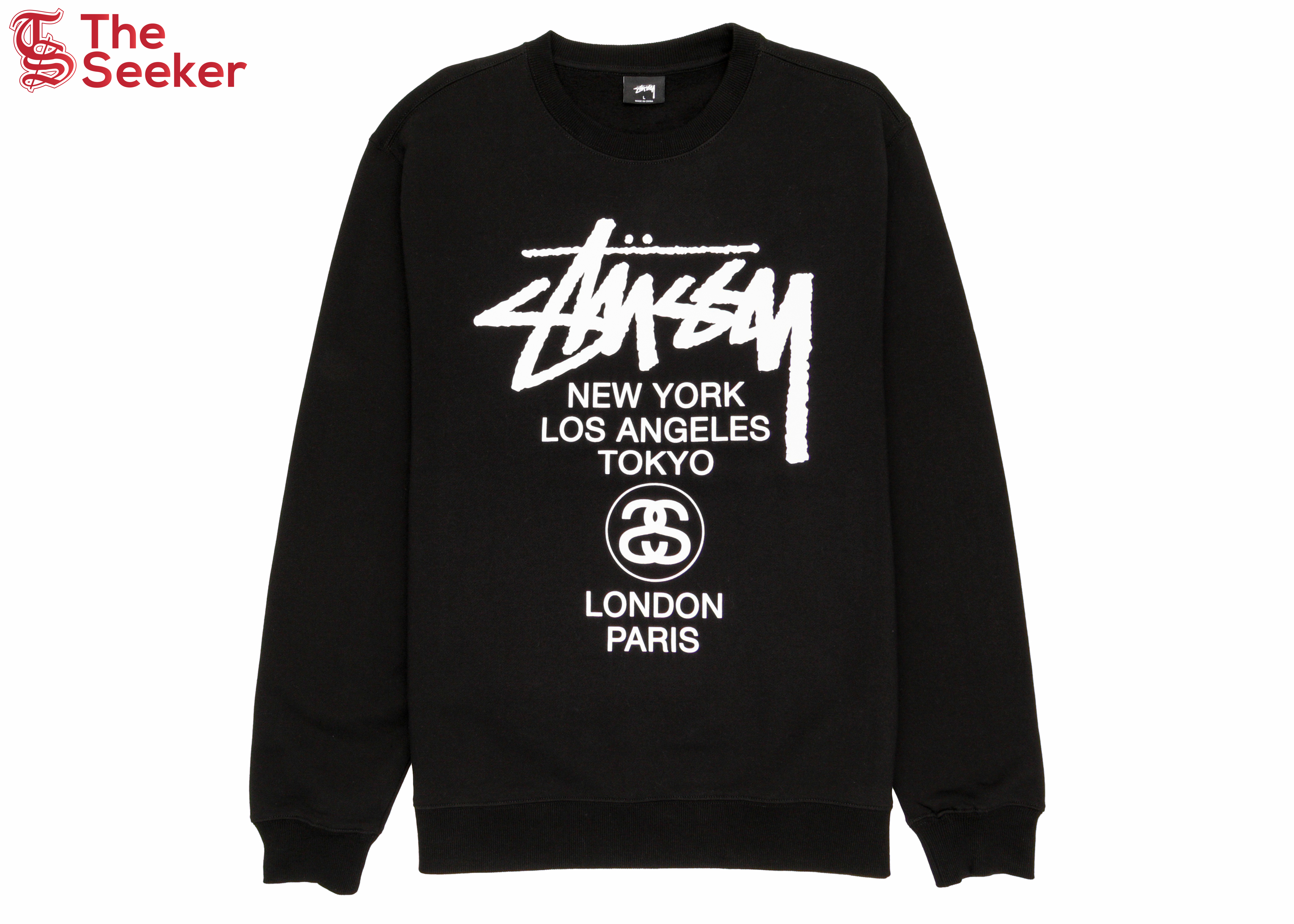 Stussy World Tour Crewneck Black