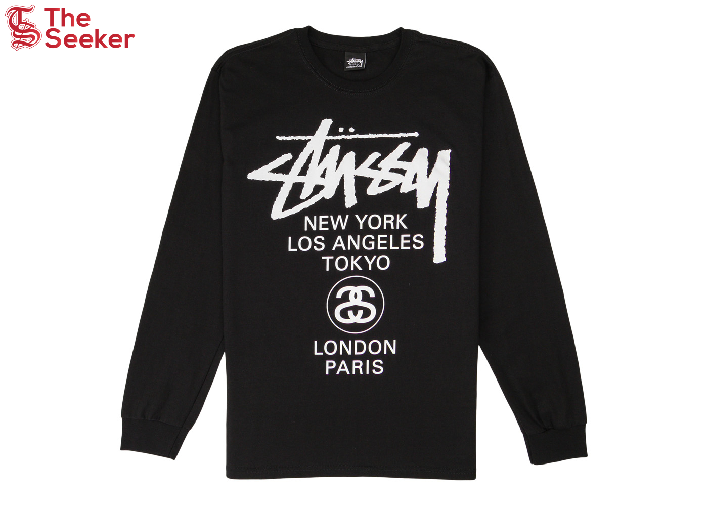 Stussy World Tour L/S T-Shirt Black