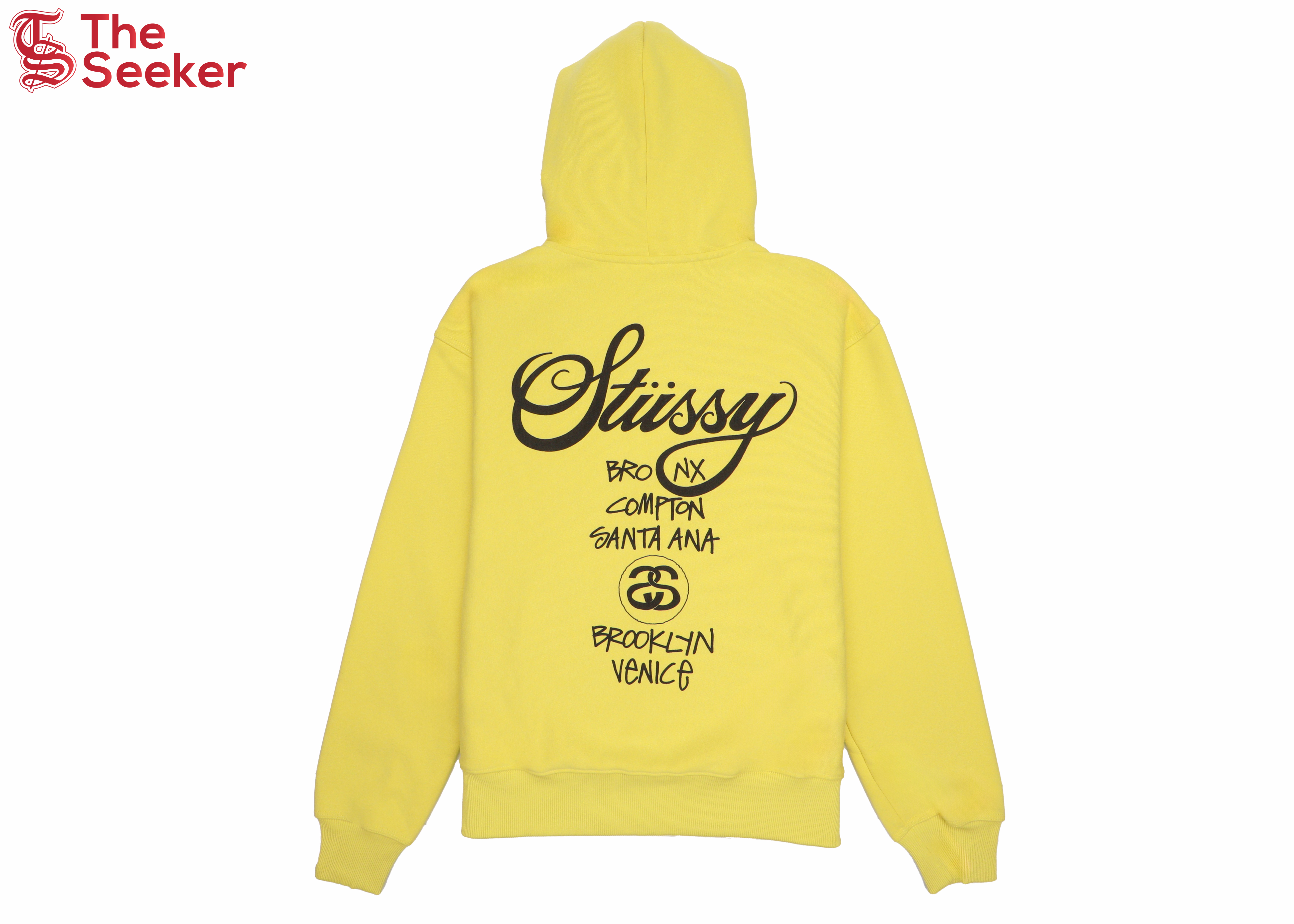 Stussy World Tour Zip Hoodie Yellow (FW22)
