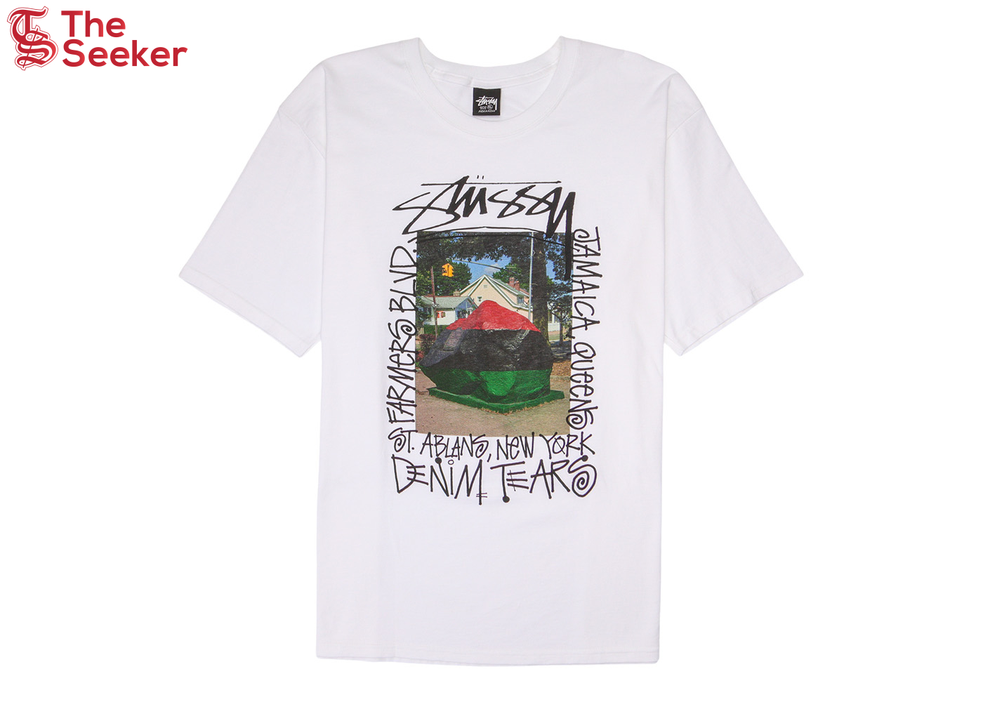 Stussy x Denim Tears Farmers Blvd Tee White