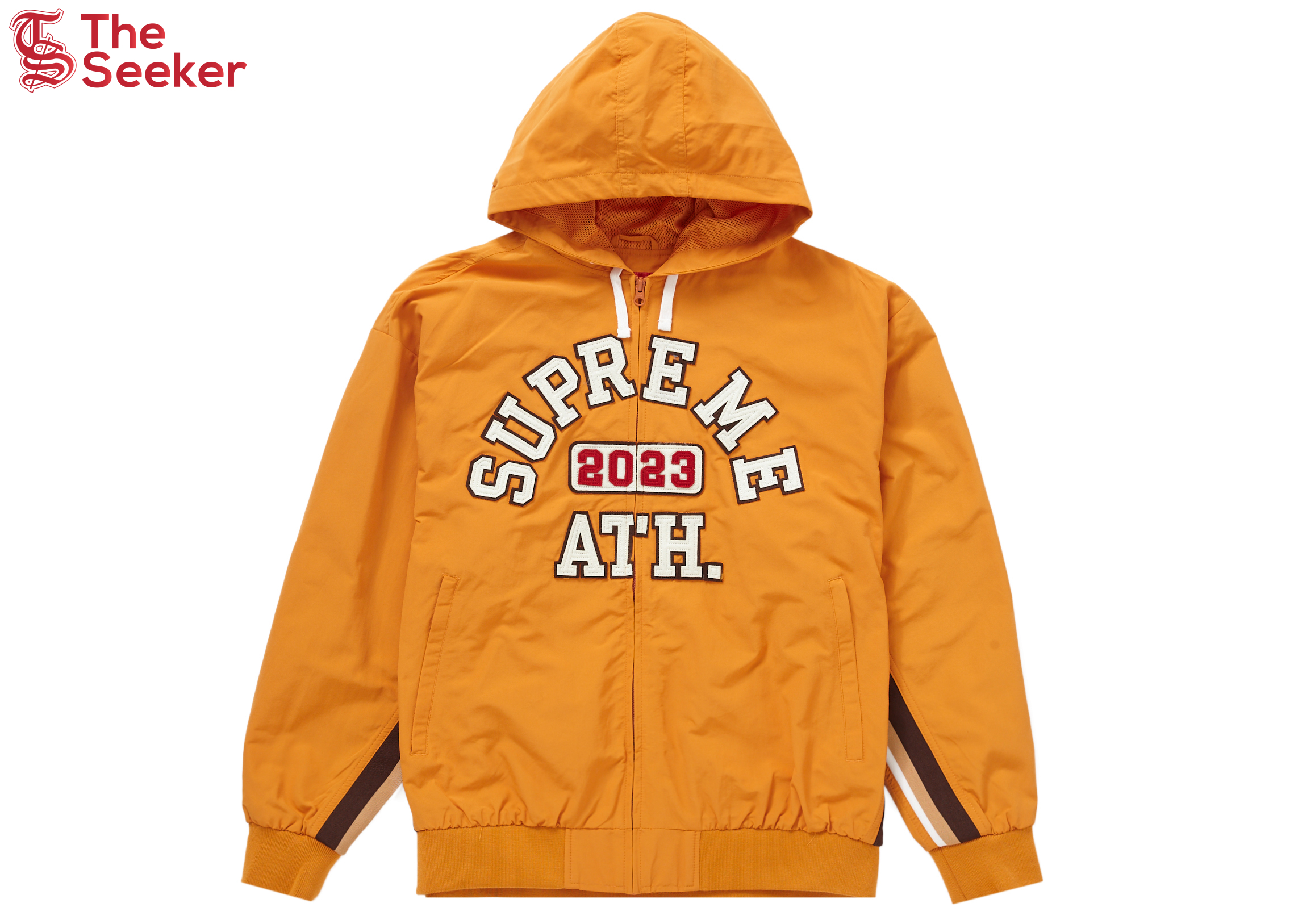 Supreme Appliqué Hooded Track Jacket Orange