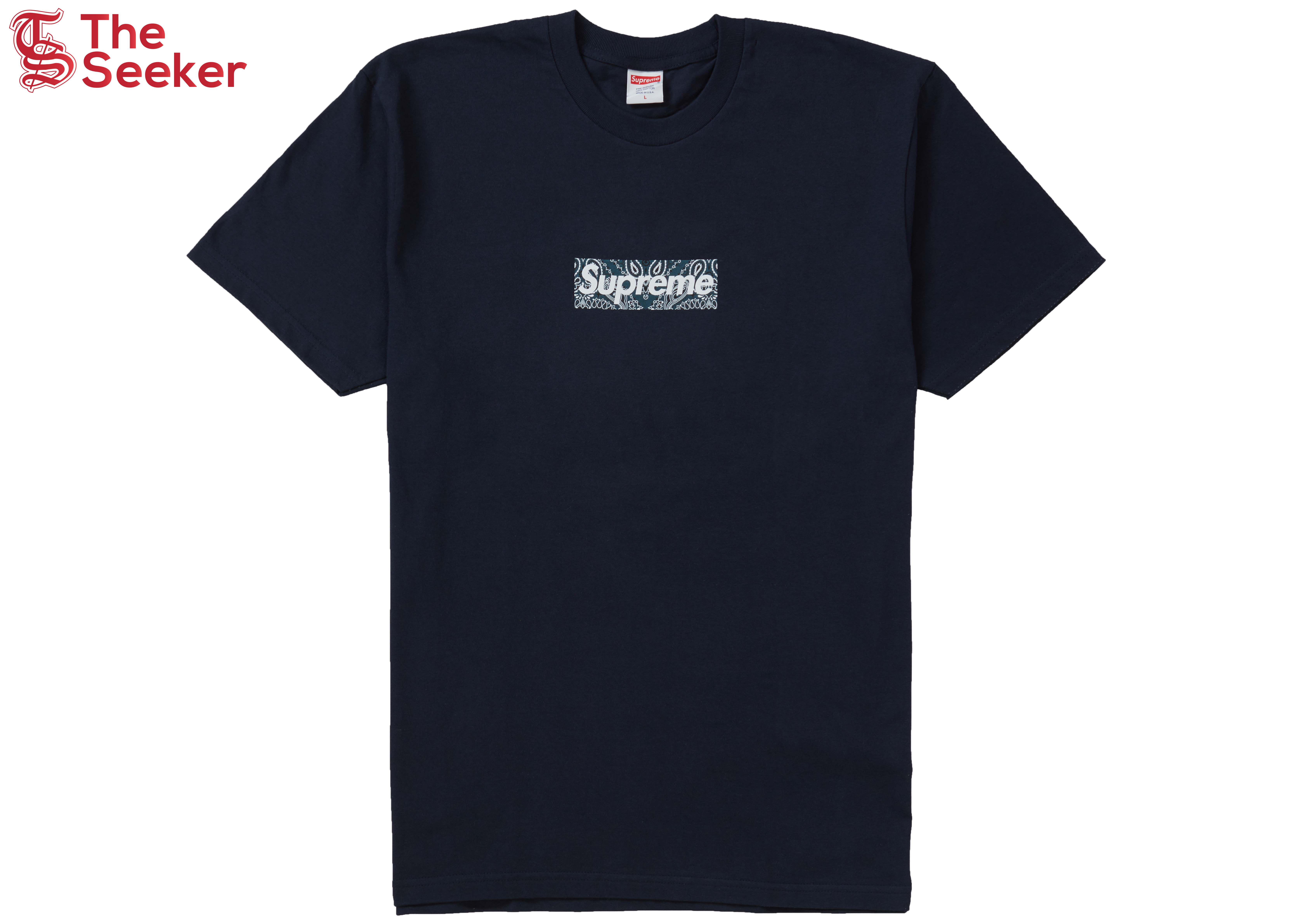 Supreme Bandana Box Logo Tee Navy