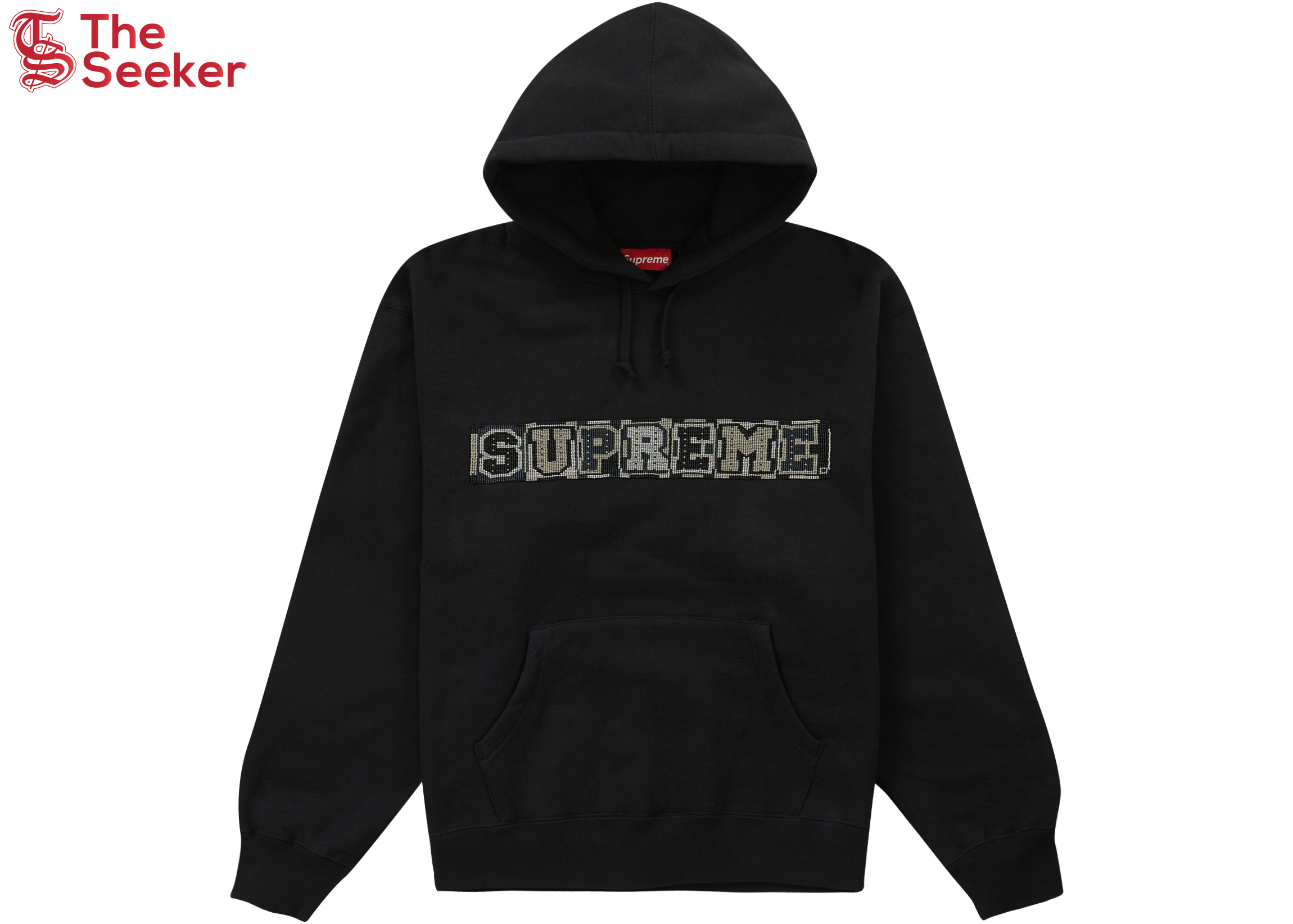 Supreme Beaded Hooded Sweatshirt (SS23) Black