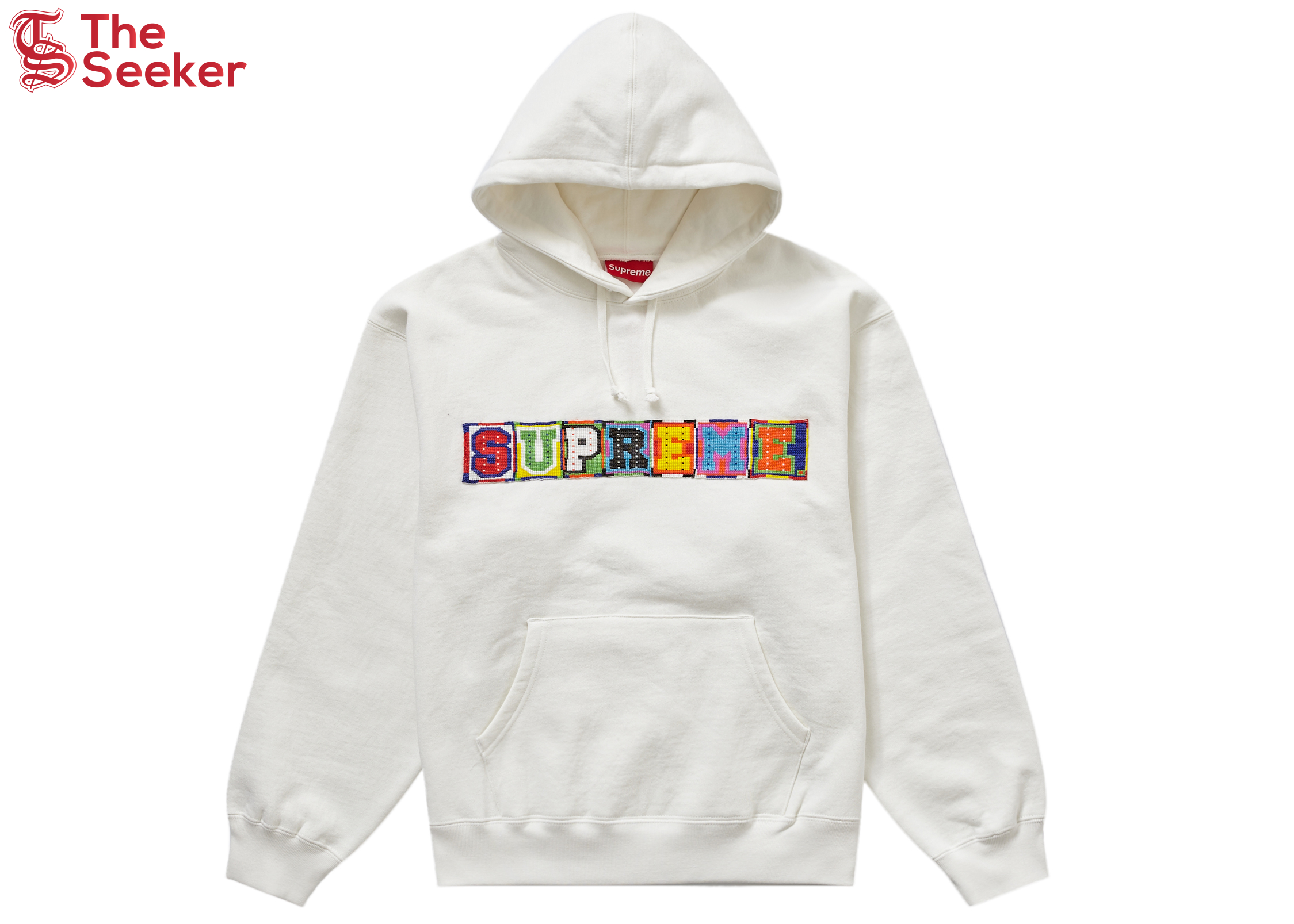Supreme Beaded Hooded Sweatshirt (SS23) White