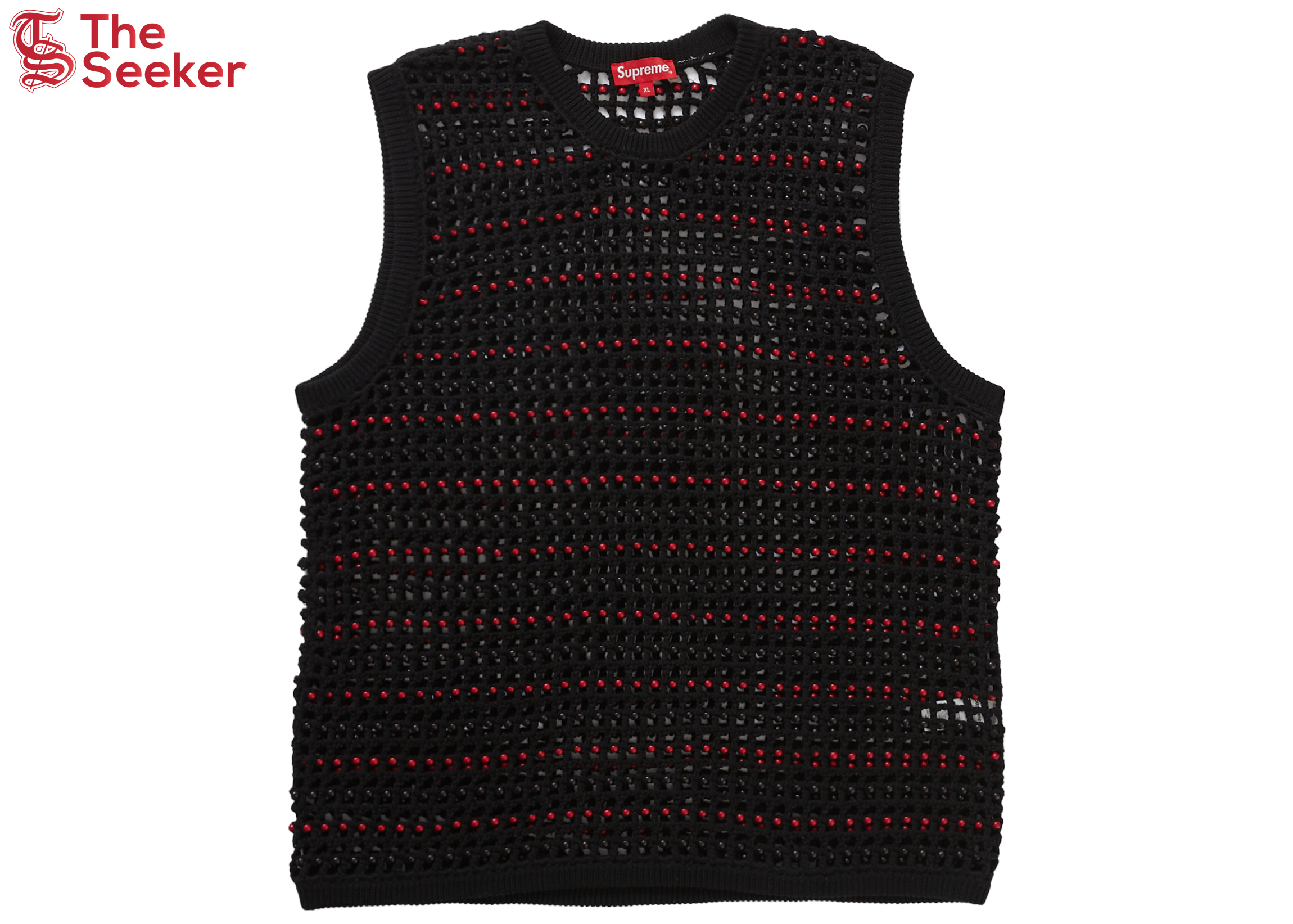 Supreme Beaded Sweater Vest Black