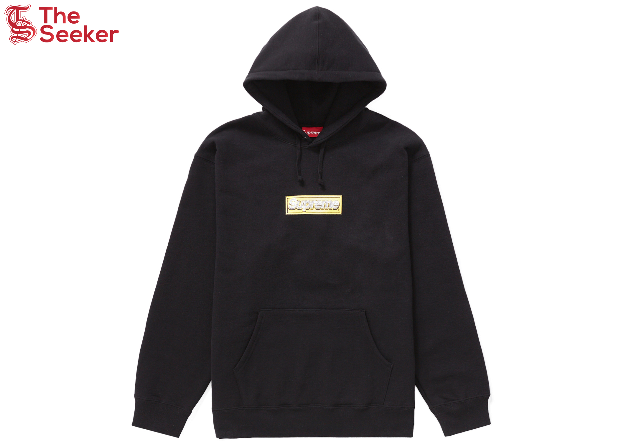 Supreme Bling Box Logo Hooded Sweatshirt Black